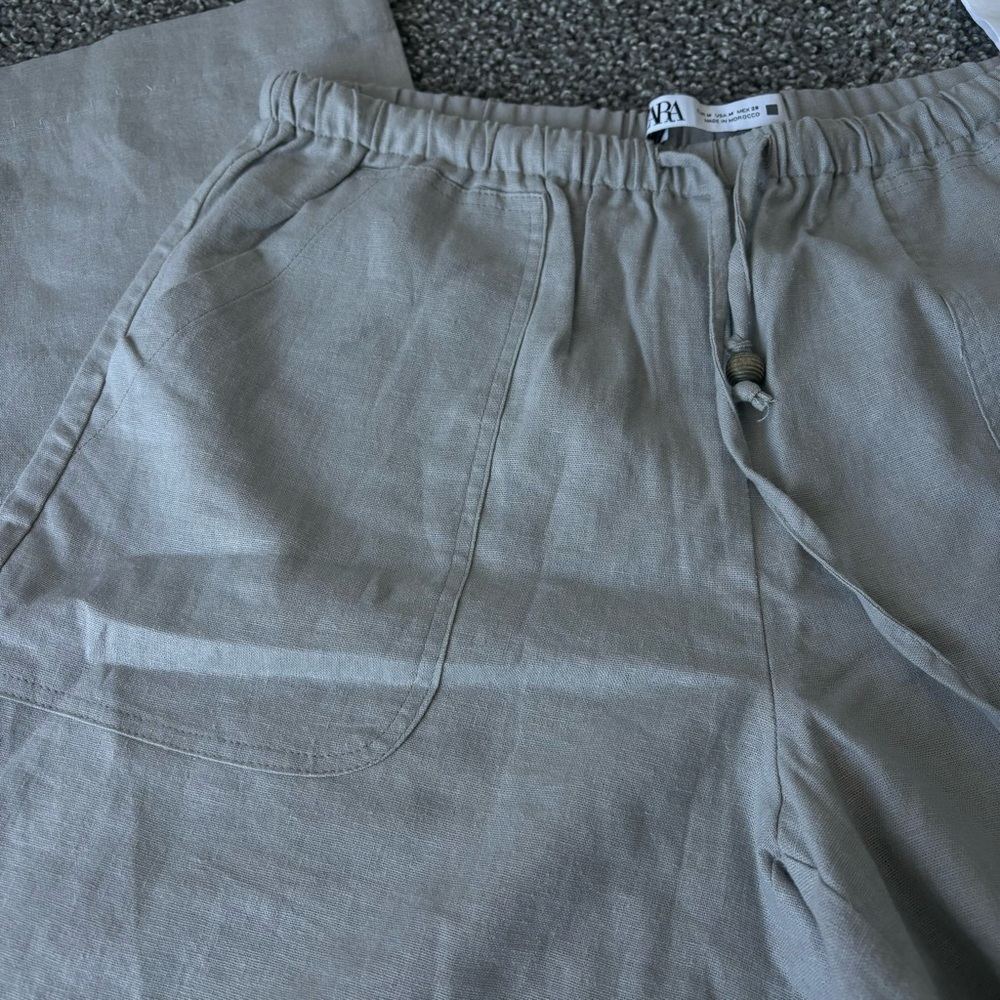 Zara Drawstring Beaded Drawstring Pants View 2